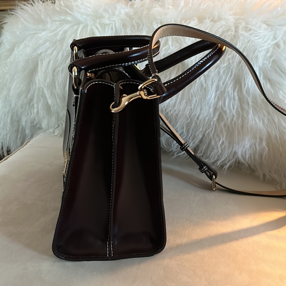 Dooney and Bourke Handbag - Bordeaux Color with Dust Bag - Picture 3 of 15
